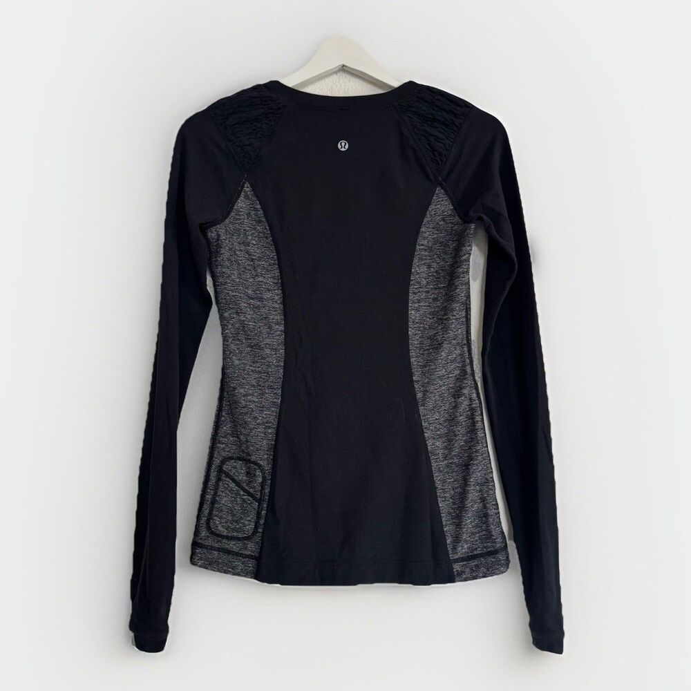 Lululemon Swiftly Tech Colorblock Long Sleeved Top Size 4 Athleisure Active Yoga - Picture 2 of 16